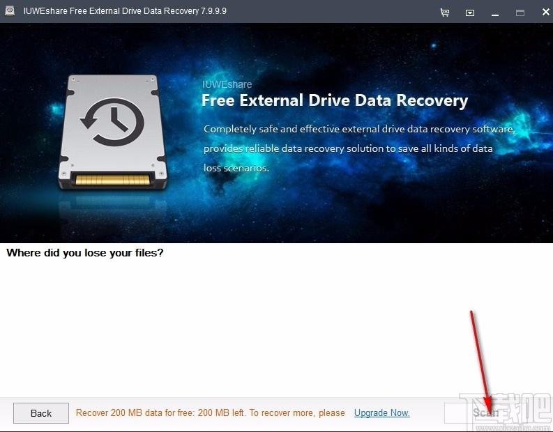 IUWEshare Free External Drive Data Recovery下载,硬盘数据恢复软件