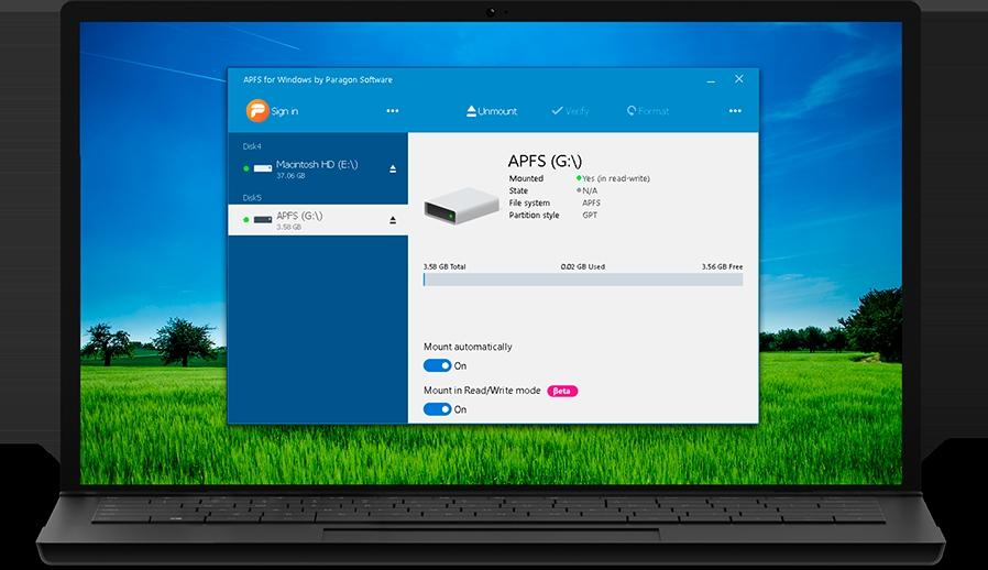 hfsforwindows使用,ios,APFS格式转换工具.